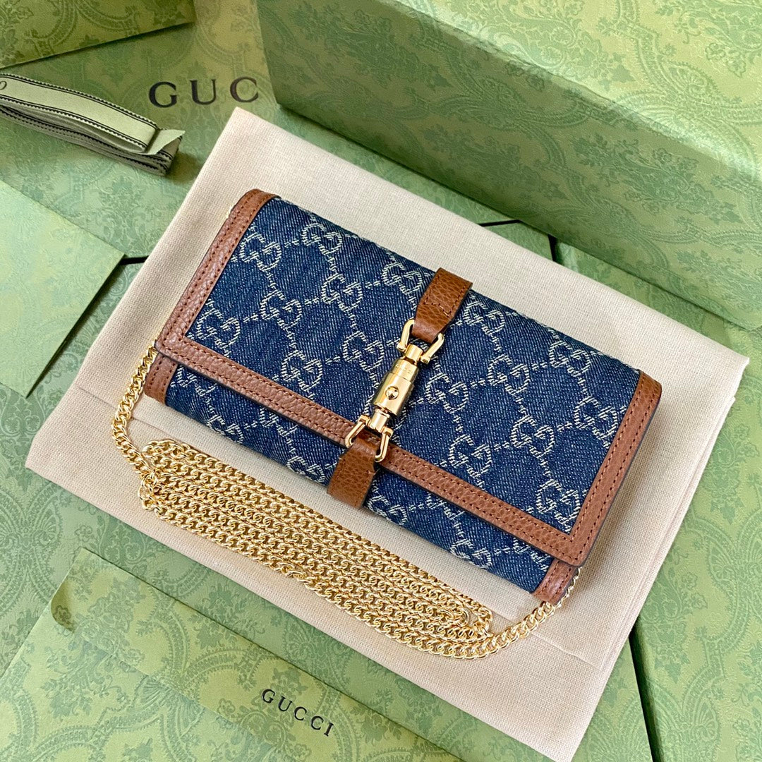 gg Jackie Long Wallets , Chain Travel Bag Wallet
