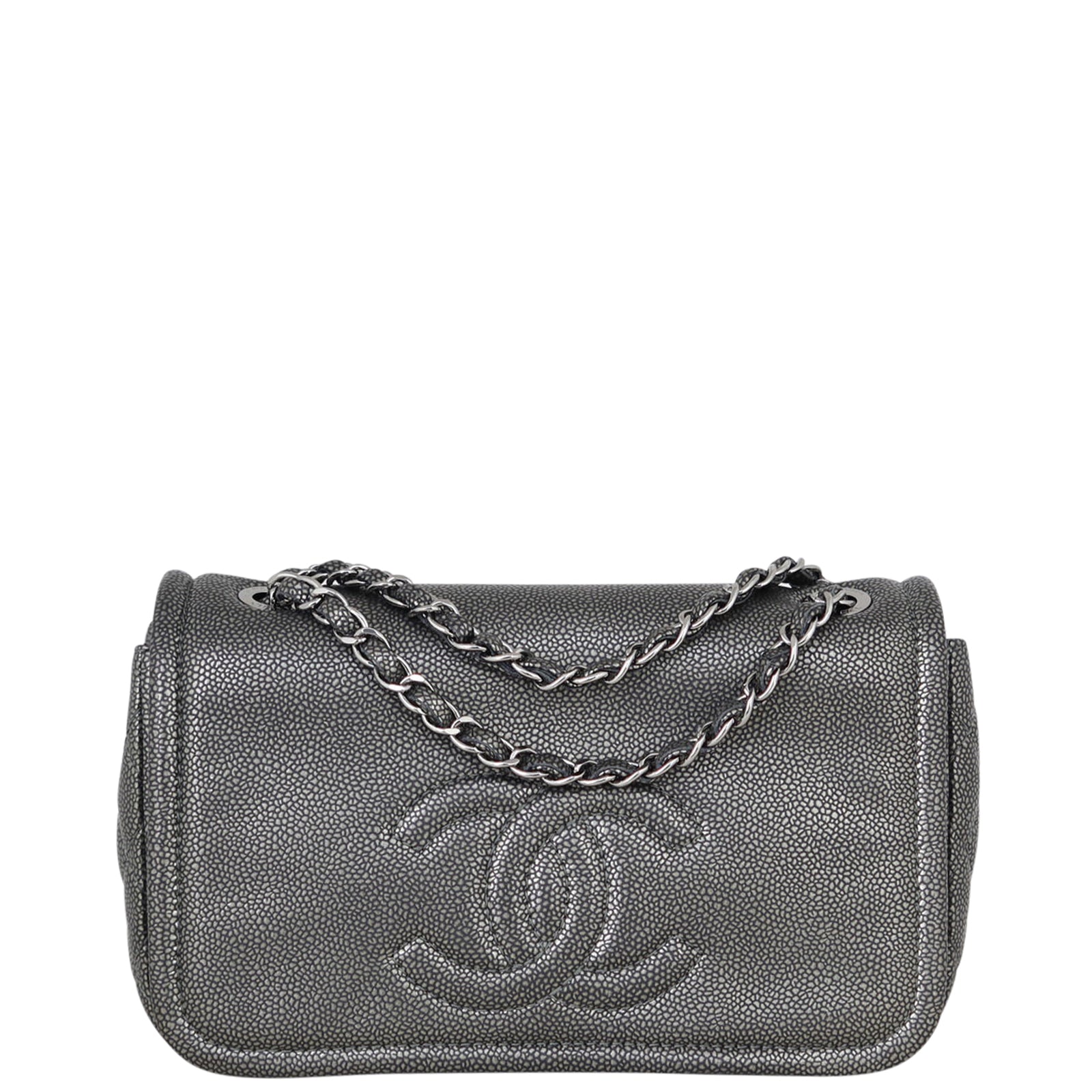 Chanel CC Timeless Bag Grey Flap Handbag