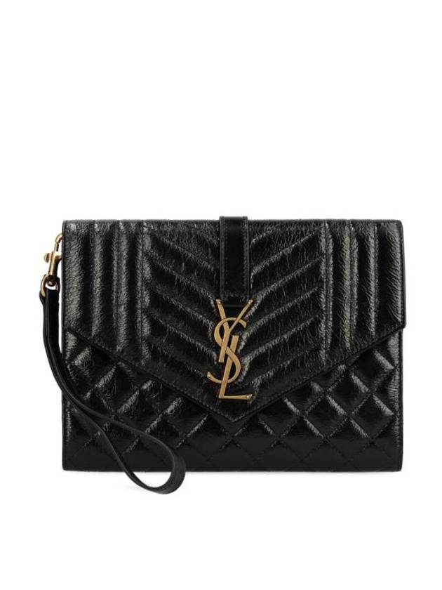 YSL Saint Laurent Saint Laurent Trending Envelope Flap Clutch Bag Leather Monogram