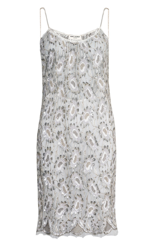 YSL Saint Laurent Dress Flower Sequin Handbag
