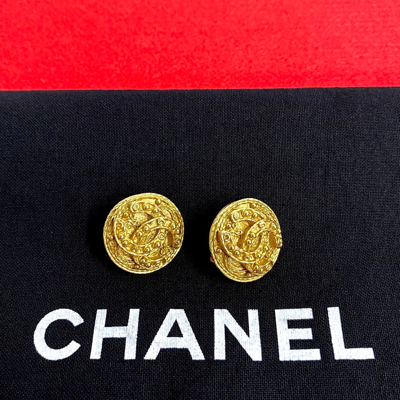 Chanel Coco Mark GP Earrings Gold Jewelry