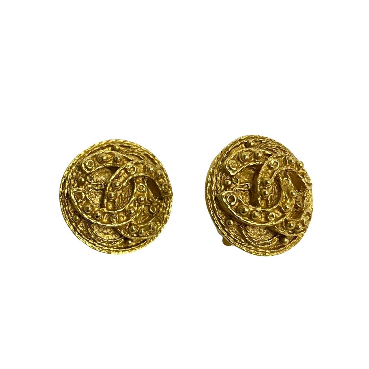 Chanel Coco Mark GP Earrings Gold Jewelry