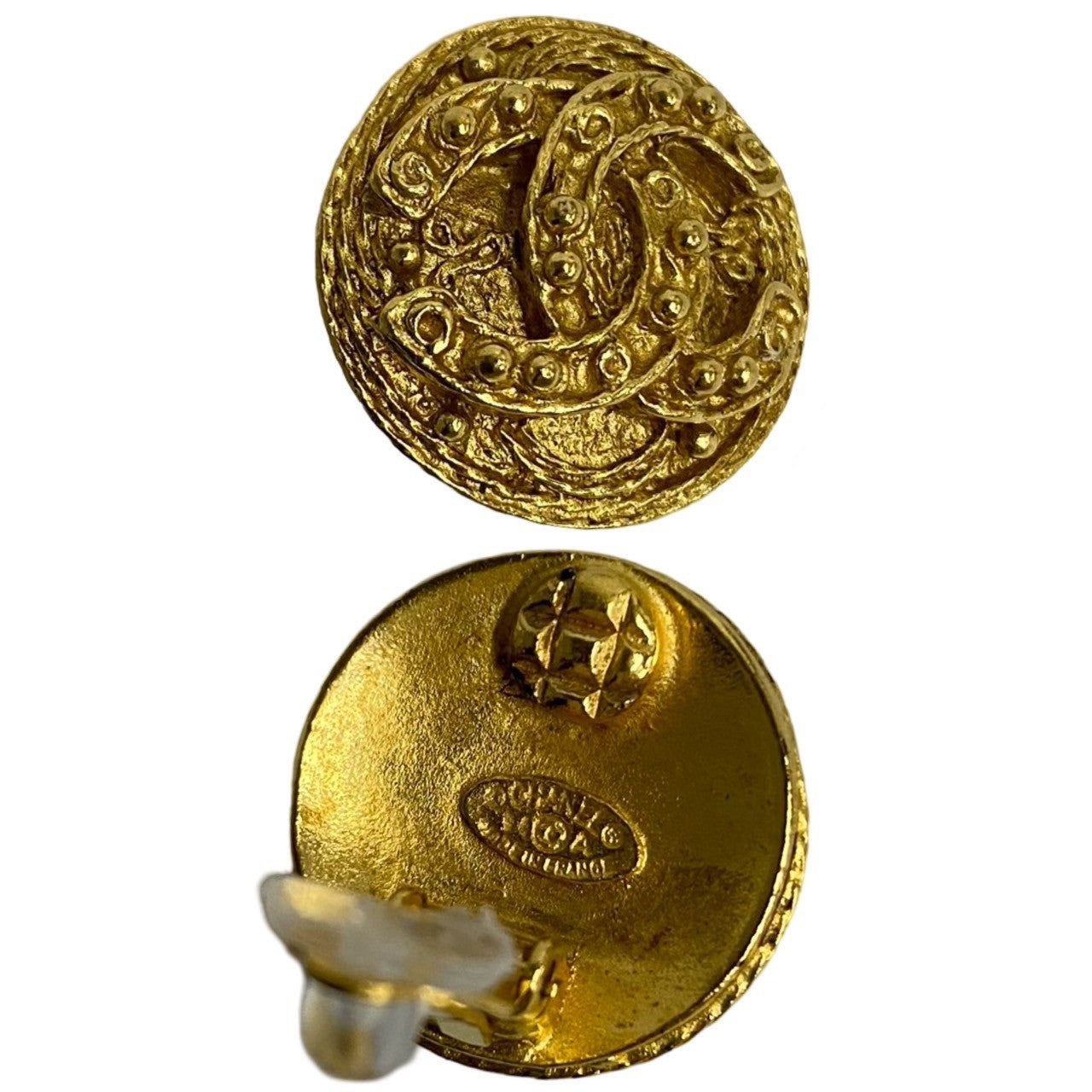Chanel Coco Mark GP Earrings Gold Jewelry