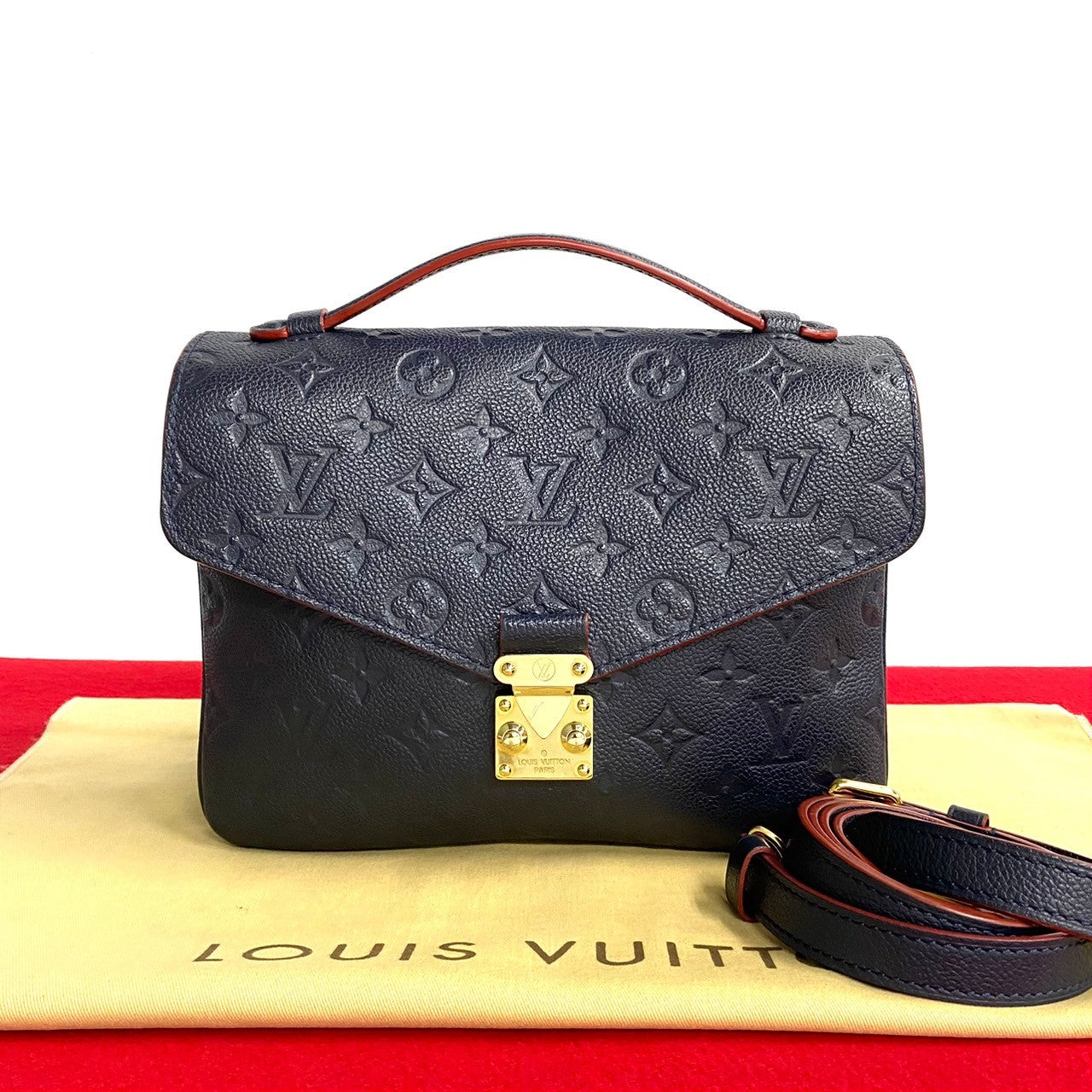 Louis Vuitton M41487 Ann Platt 2-way Ann Monogram Navy Shoulder Bag