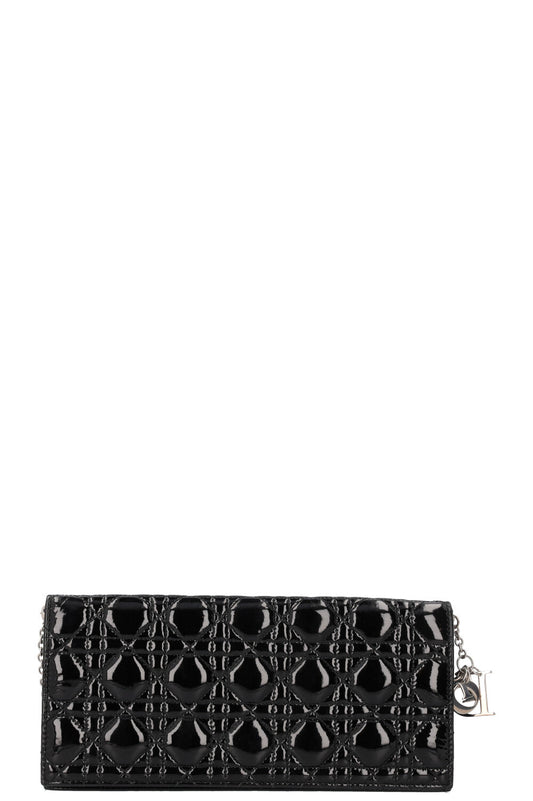 Dior Crossbody Bag Lady Pouch Clutch Patent Black Clutch Bag