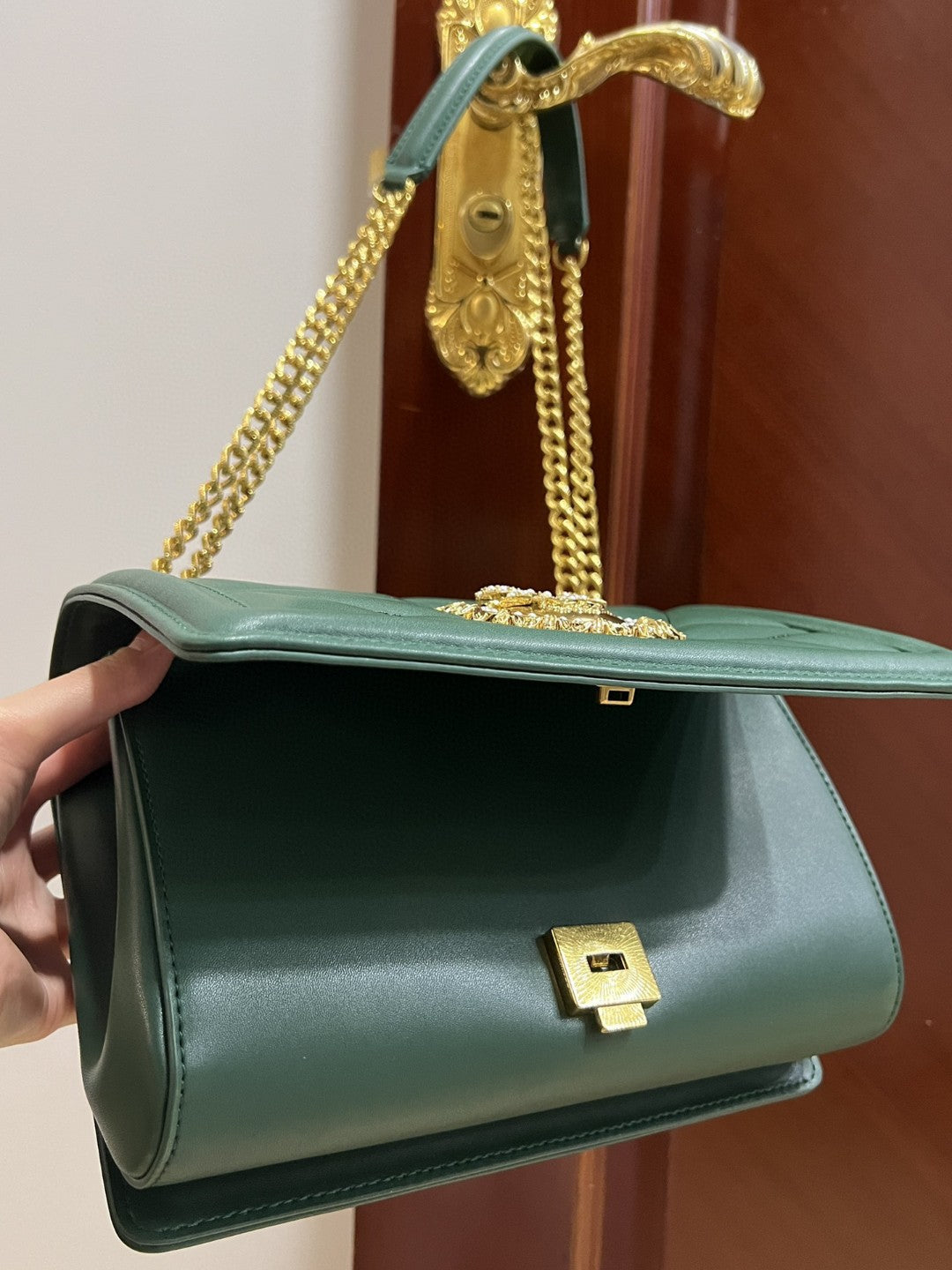 Devotion Nappa Top Qualityã Quilted Green Large Travel Bag