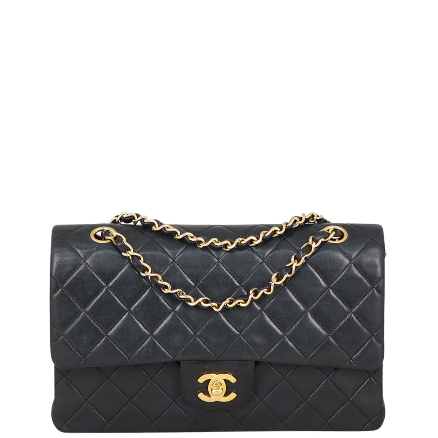 Chanel Classic Double 2 Series Handbag Black Medium