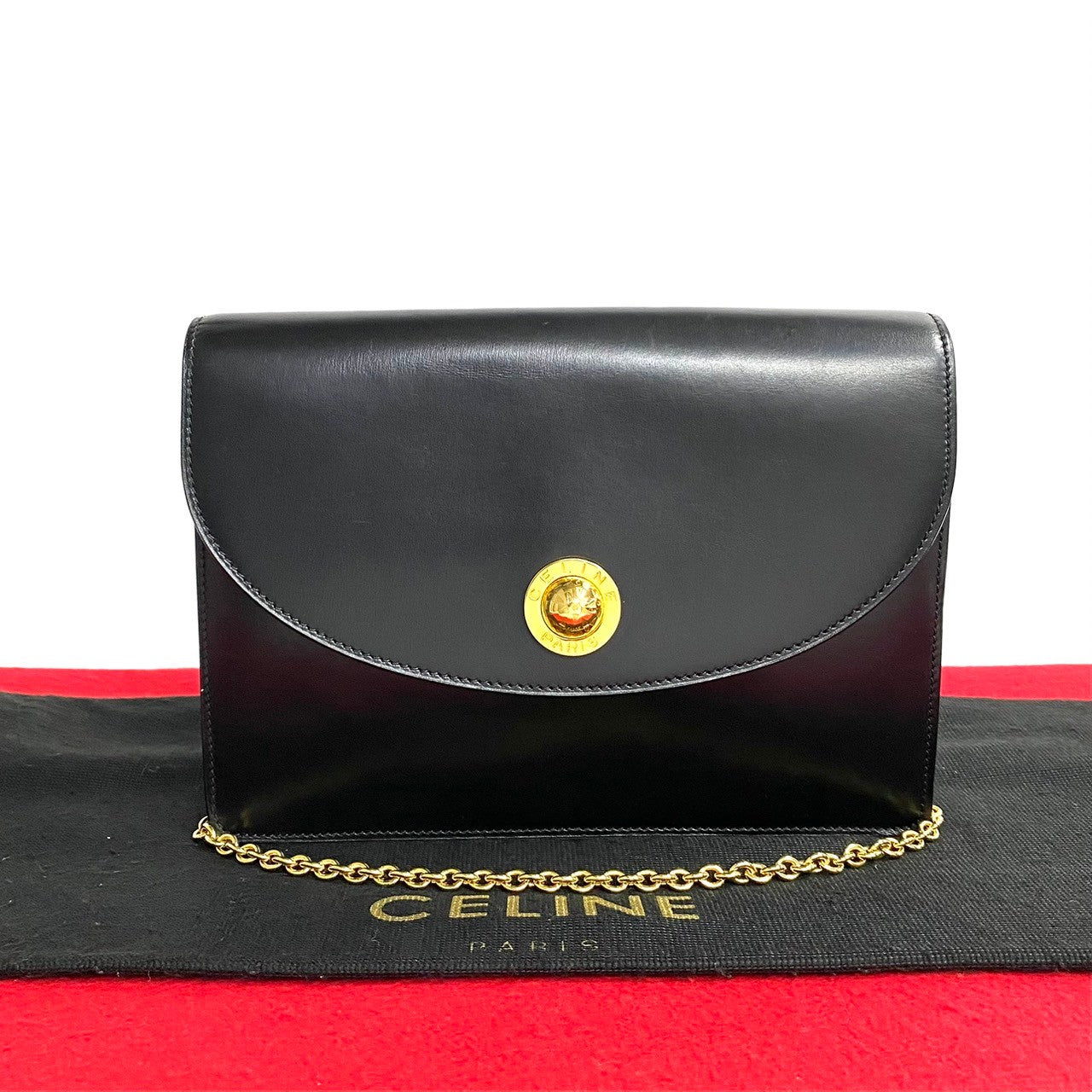 Shoulder Bag Star Ball Metal Women Leather Black