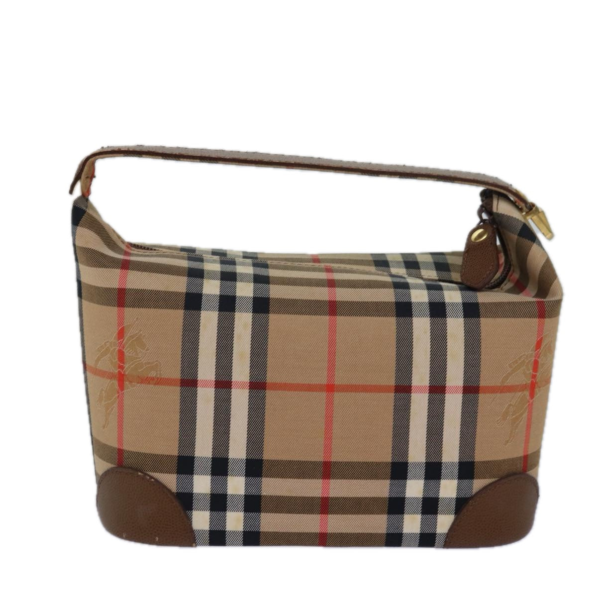 Burberry Luxury ss Nova Check Hand Bag Auth Canvas Beige Travel Bag Beige Auth 78457