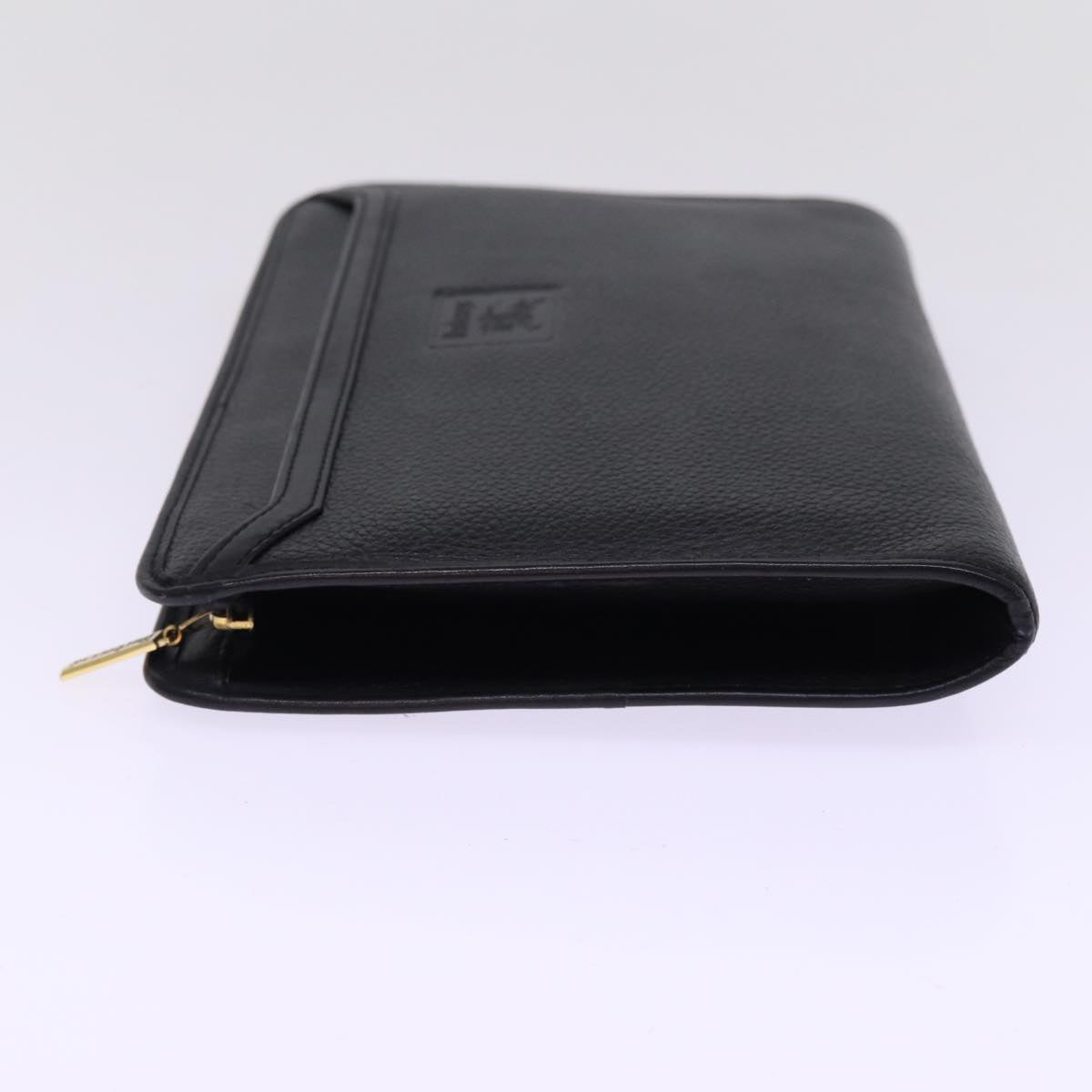 Burberry Luxury ss Clutch Bag Auth Leather Black