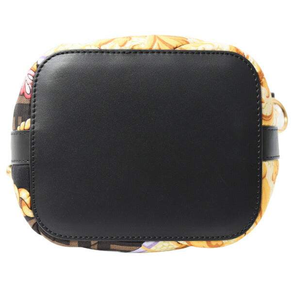 Fendi Fendace 2Way Shoulder Bag Leather Canvas
