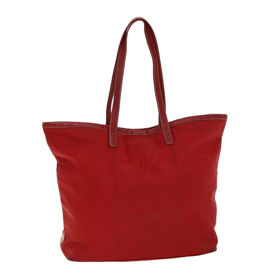 Prada Tote Bag Auth Nylon Red Red Auth 78807