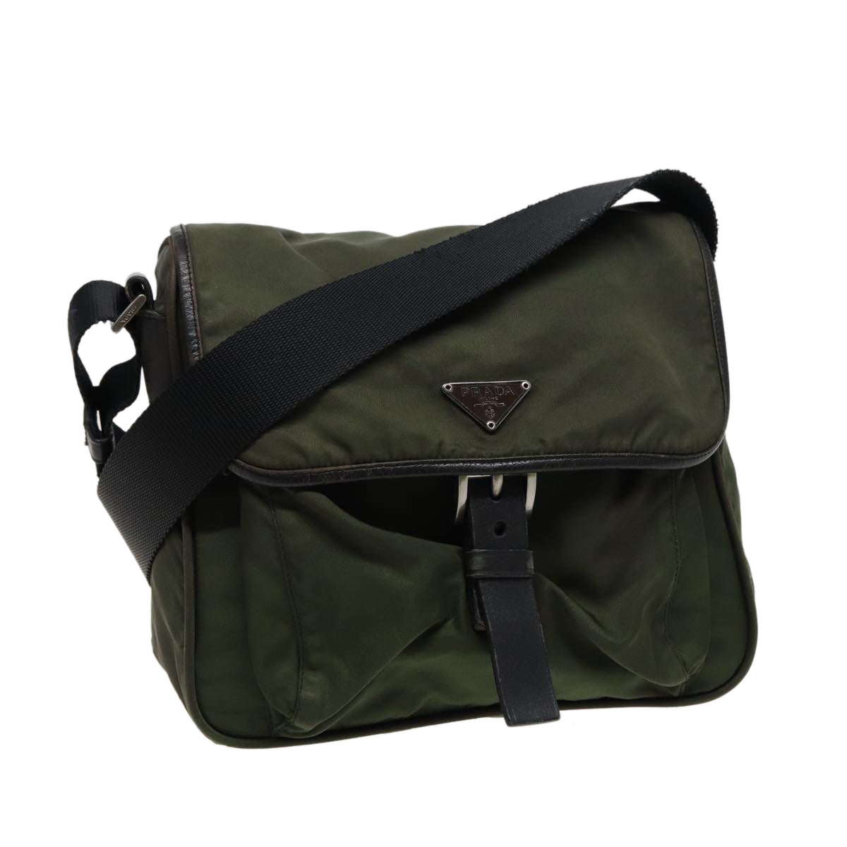 Prada Shoulder Bag Khaki Auth Nylon Khaki Auth 78817