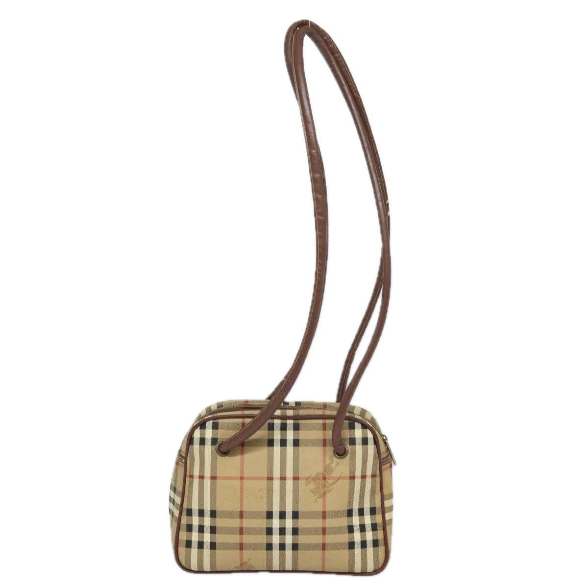 Burberry Luxury ss Nova Check Shoulder Bag Pvc Auth Leather Beige Beige Auth 78850