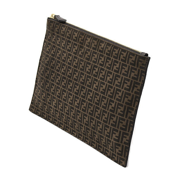Fendi Zucca Clutch Bag Leather