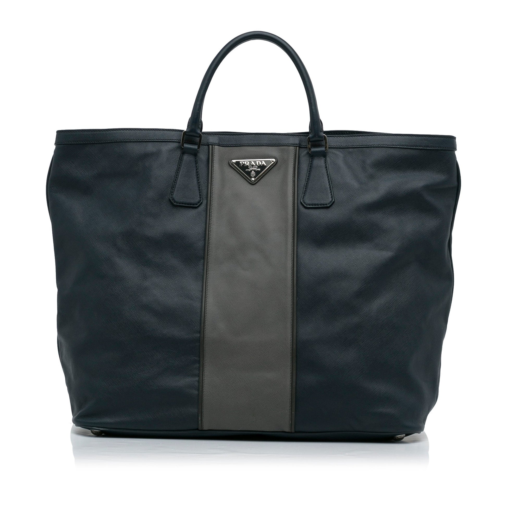 Prada Lux Tote Saffiano Blue Tote Bag