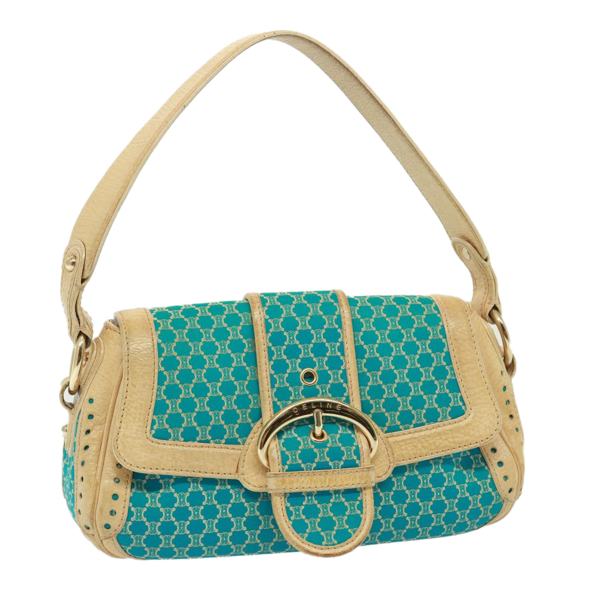Luxury Macadam Shoulder Bag Turquoise Canvas Blue