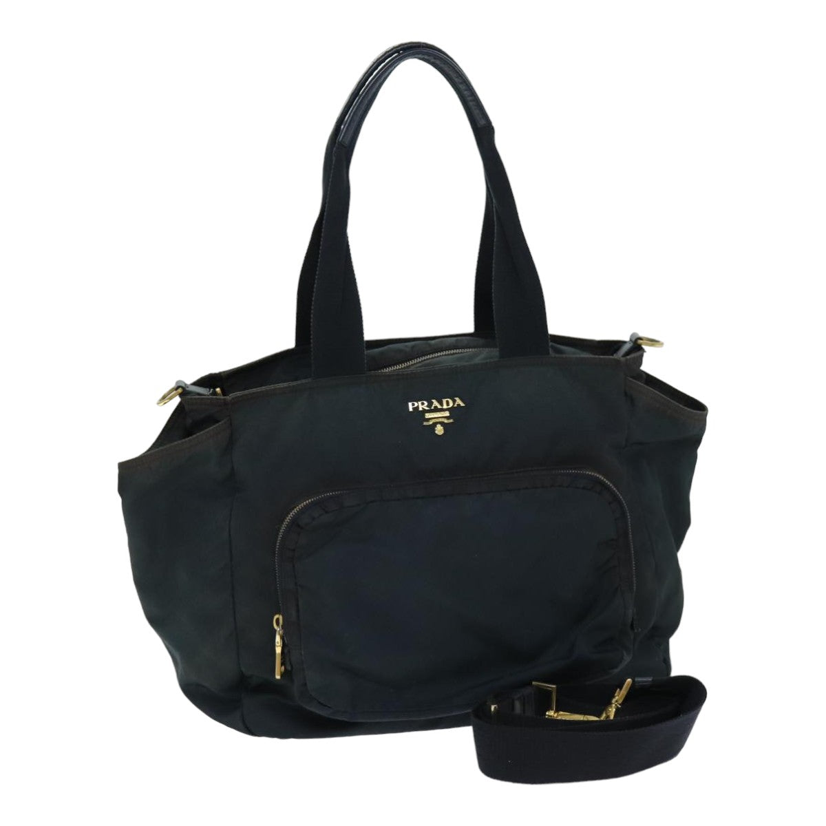 Prada Tote Bag 2Way Auth Nylon Green