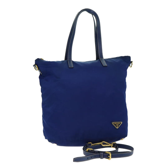 Prada Tote Bag 2Way Auth Nylon Blue