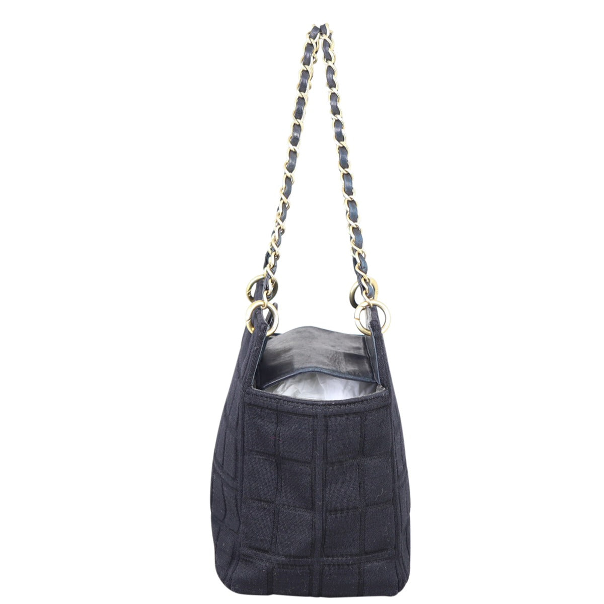 Chanel CC Knit Chocolate Bar Shoulder Bag Chain