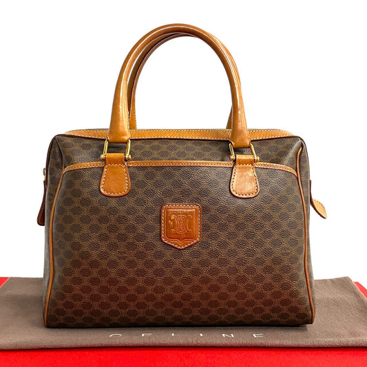 Boston Duffel Bag , Pvc Macadam Blazon Leather Brown Travel Bag