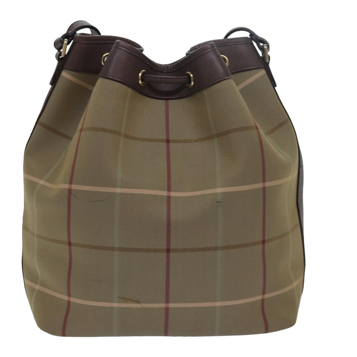 Burberry Luxury ss Nova Check Shoulder Bag Khaki Auth Canvas Beige