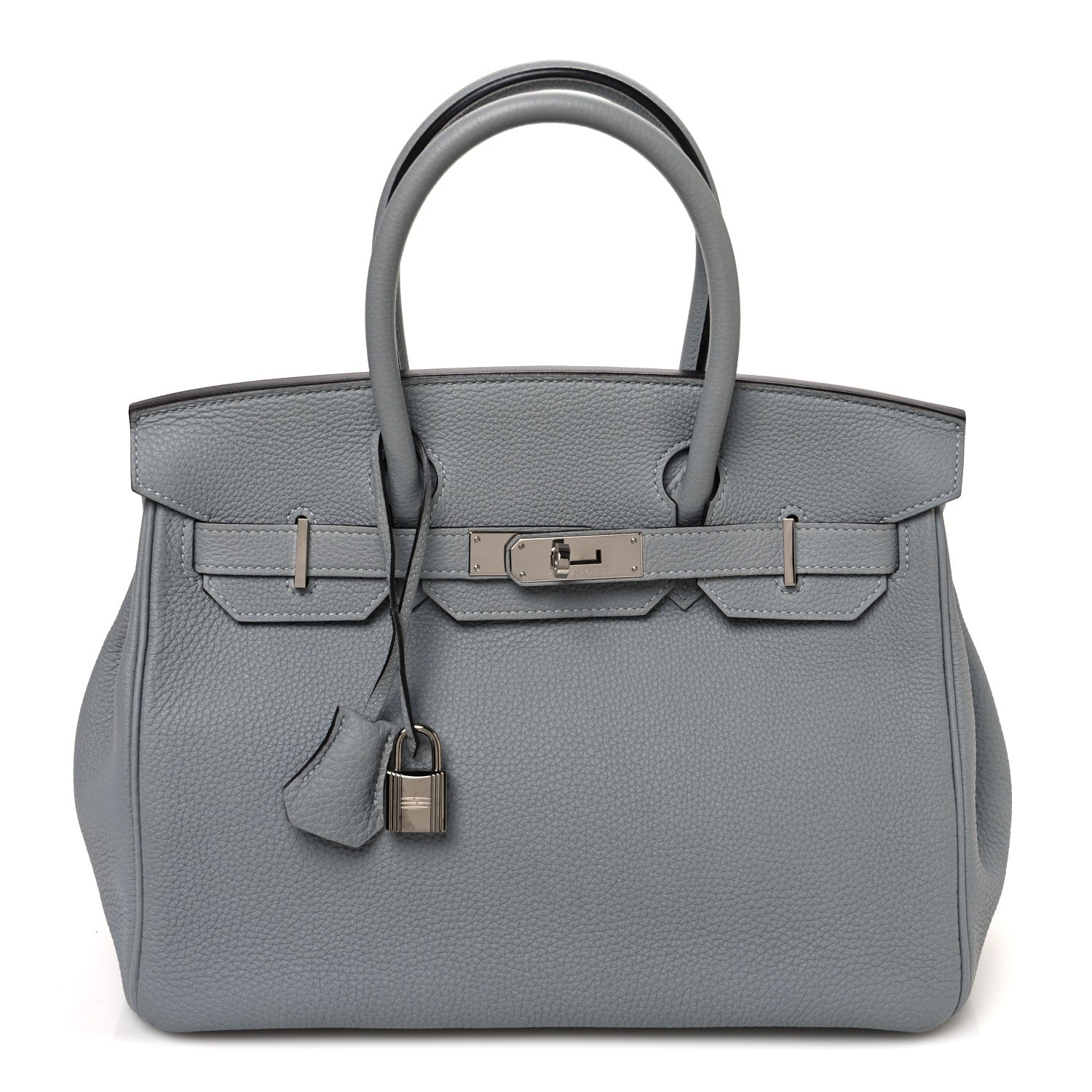 Hermes Togo Birkin Bleu Glacier Handbag Travel Bag