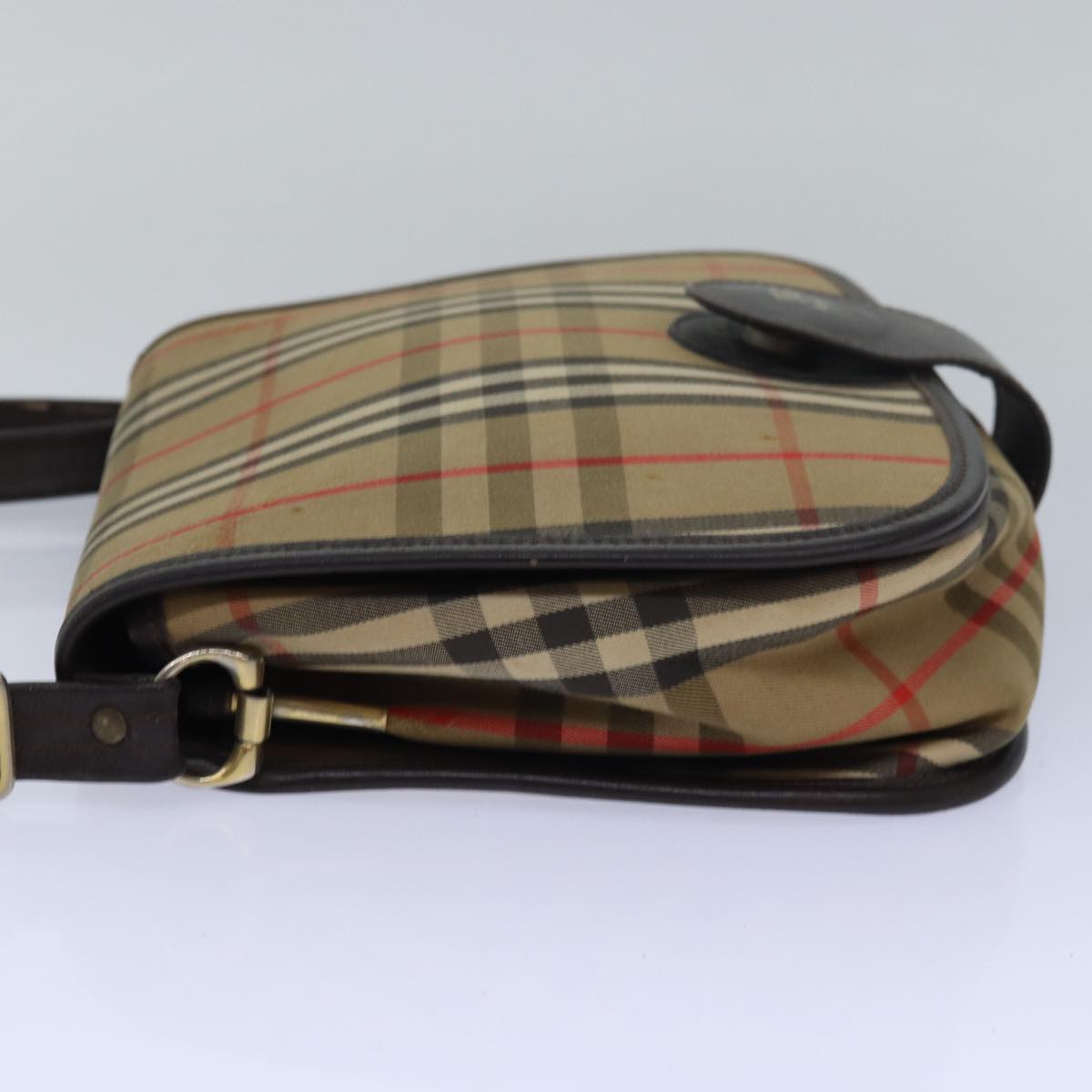 Burberry Luxury ss Nova Check Shoulder Bag Dark Auth Canvas Brown