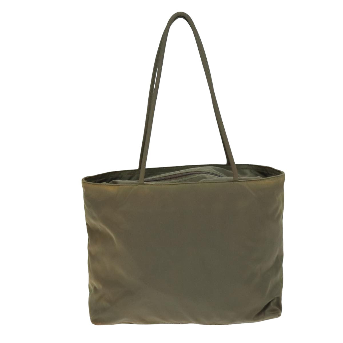 Prada Tote Bag Auth Nylon Gray Gray Auth 79652