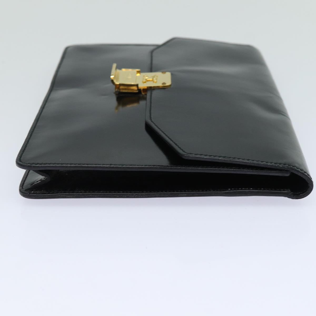 Luxury Clutch Bag Enamel Black