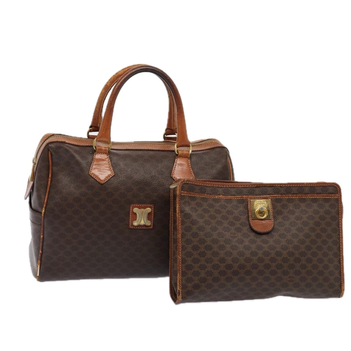 Luxury Macadam Boston Bag Pvc Set Leather Canvas Travel Bag