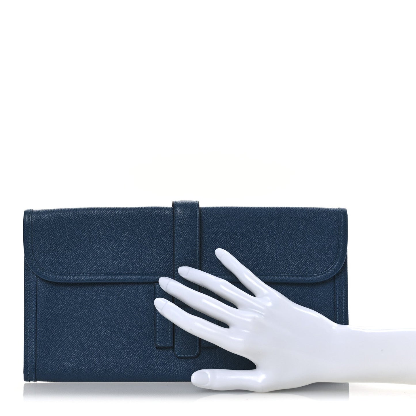 Hermes Epsom Jige Elan Clutch Bleu Thalassa Clutch Bag