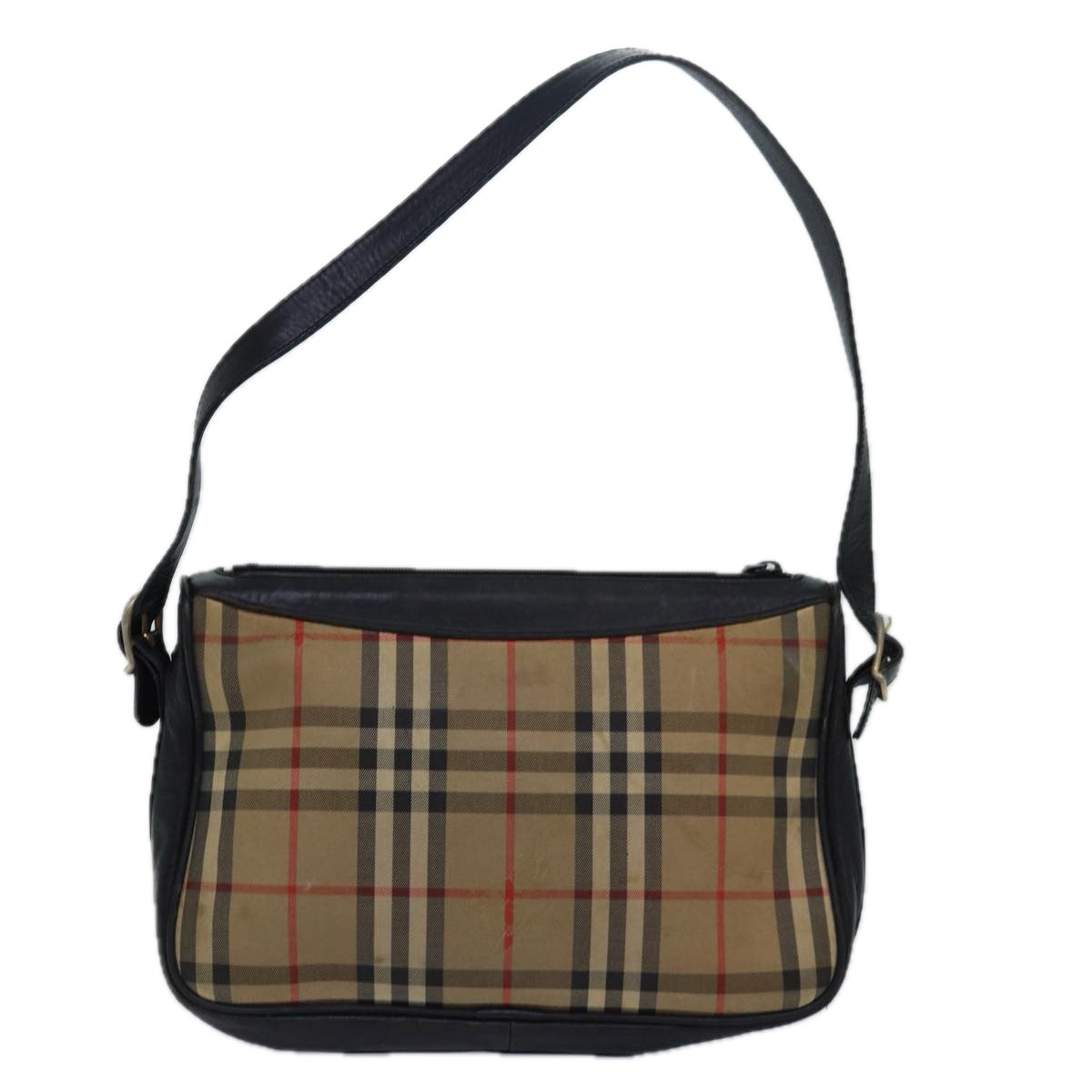Burberry Luxury ss Nova Check Shoulder Bag Auth Canvas Beige