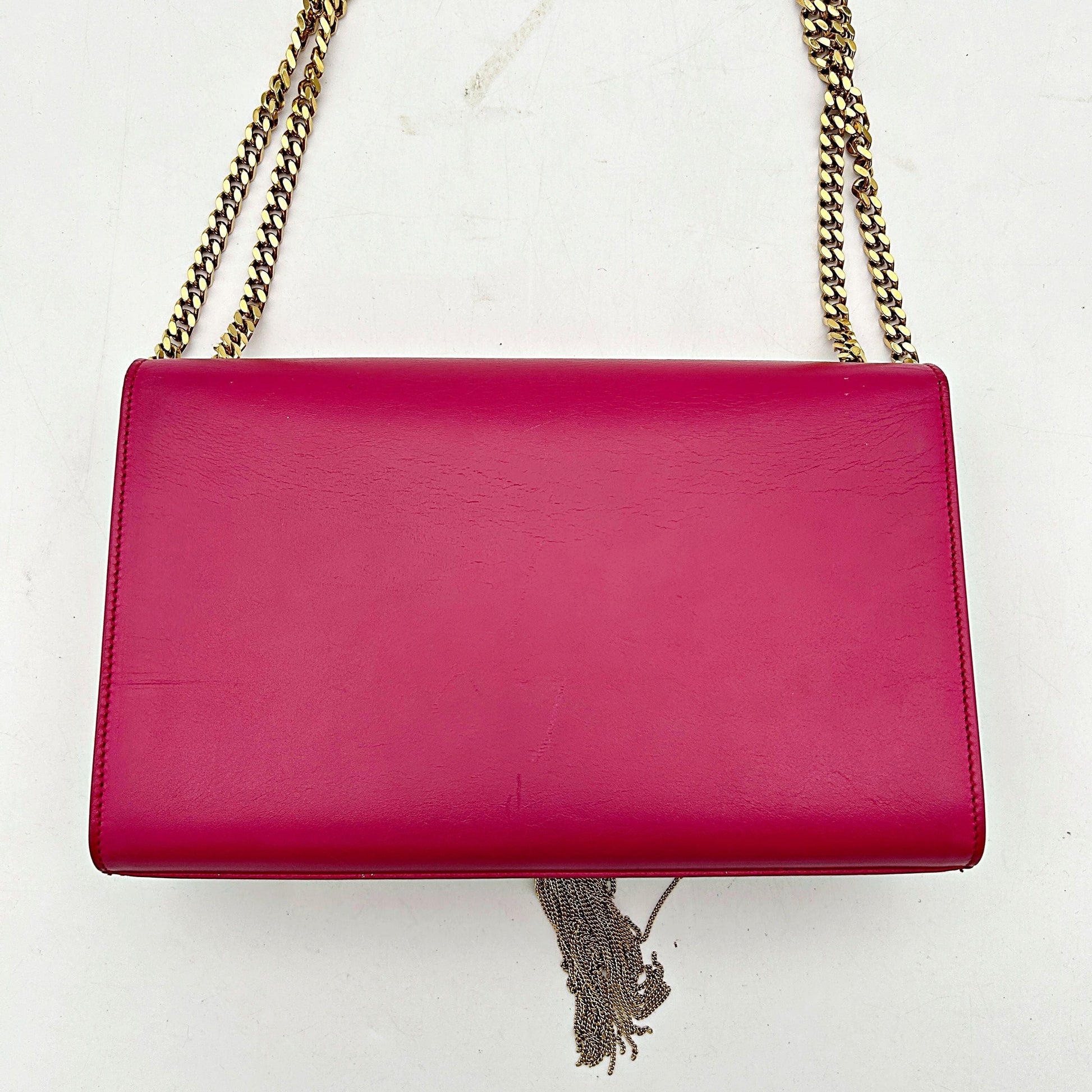 Satchel Bag Classic Kate Tassel Satchel Fuchsia Monogram
