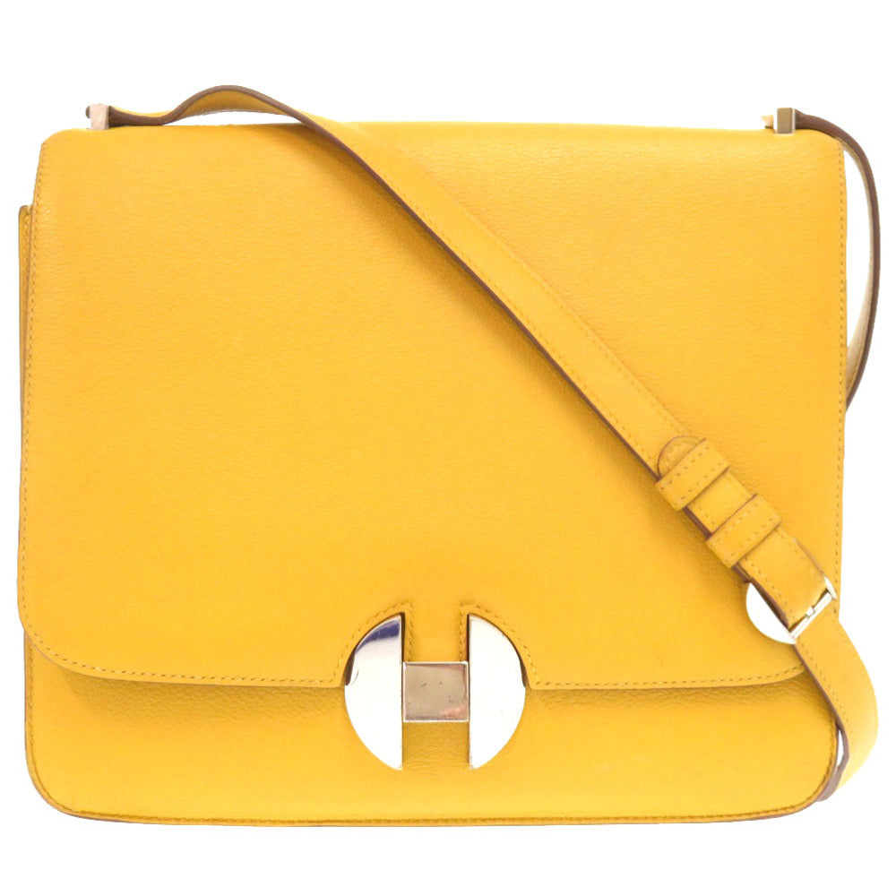 Hermes Shoulder Bag Evercolor Yellow Sac Women