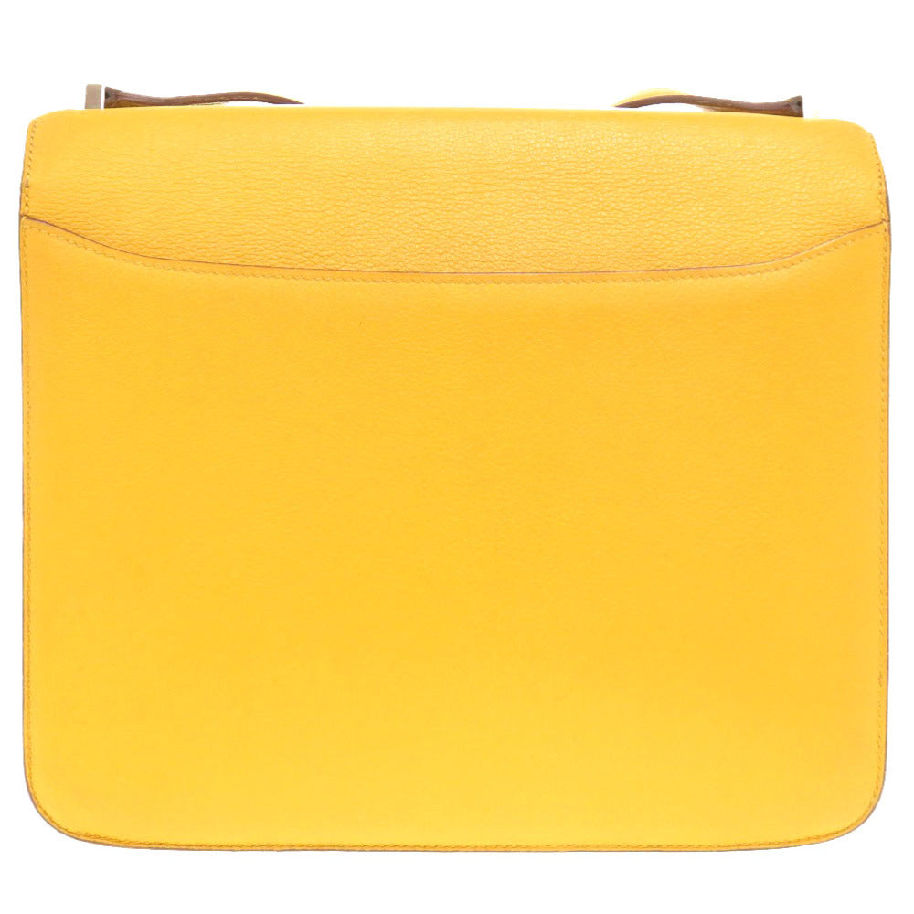 Hermes Shoulder Bag Evercolor Sac Women Yellow