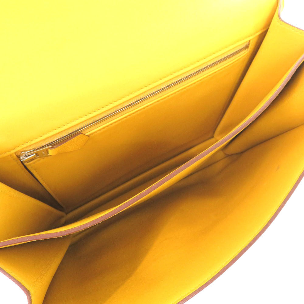 Hermes Shoulder Bag Evercolor Sac Women Yellow