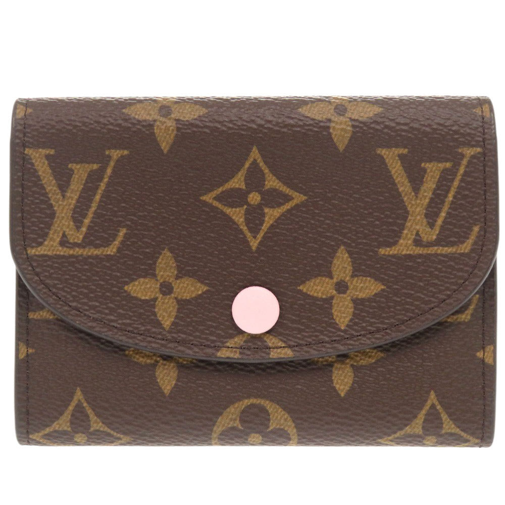 Louis Vuitton Bifold M62361 Portomone Rosary Monogram Canvas Brown Wallet Case
