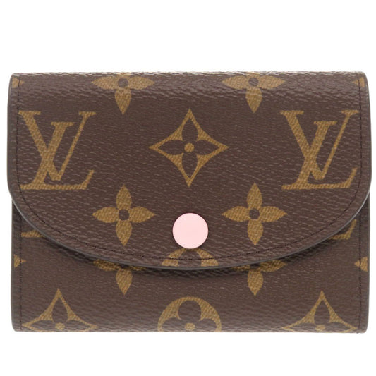 Louis Vuitton Bifold M62361 Portomone Rosary Monogram Canvas Brown Wallet Case