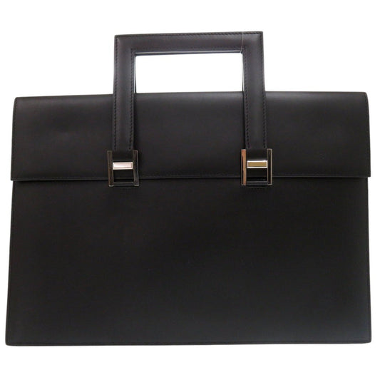 Briefcase Business Bag Handbag Mens Leather Black Travel Bag