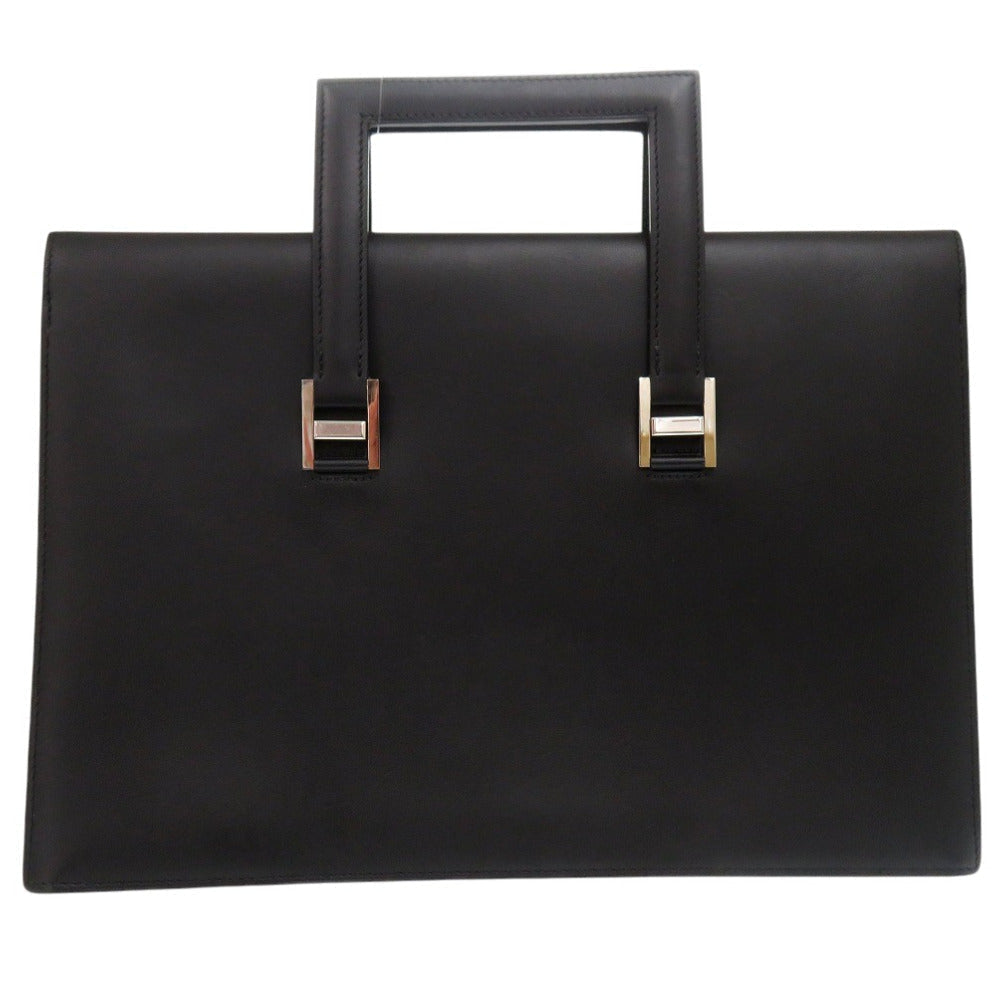 Hermes Briefcase Business Bag Handbag 365Pm Mens Leather Black Travel Bag