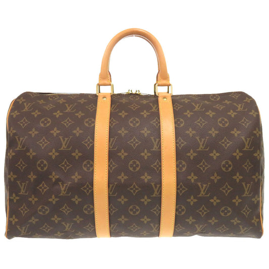 Louis Vuitton Boston Duffel M41428 Keepall 45 Monogram Canvas Brown Travel Bag 9
