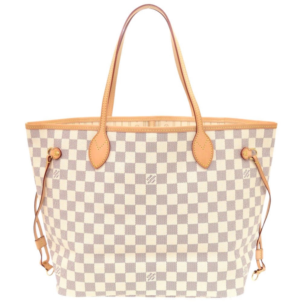 Louis Vuitton N51107 Damier Azur Damier Azur Canvas White Neverfull Tote Bag