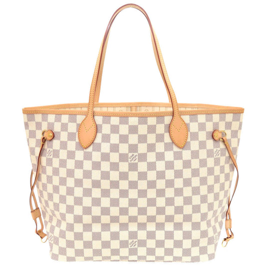 Louis Vuitton N51107 Damier Azur Damier Azur Canvas White Neverfull Tote Bag