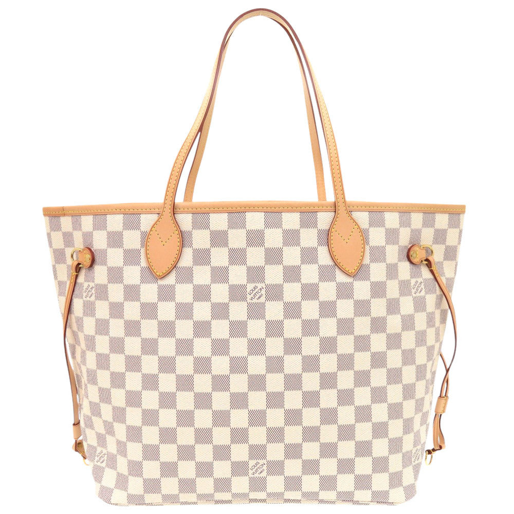 Louis Vuitton N51107 Damier Azur Damier Azur Canvas White Neverfull Tote Bag