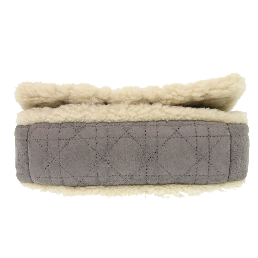 Dior Christian Shoulder Bag Mouton, Gray Chainshoulder Bag Suede