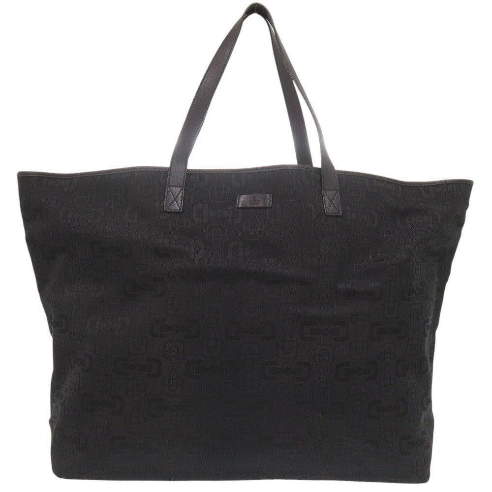 Gucci 7B0892Ea5K14 Leather Canvas Black Tote Bag