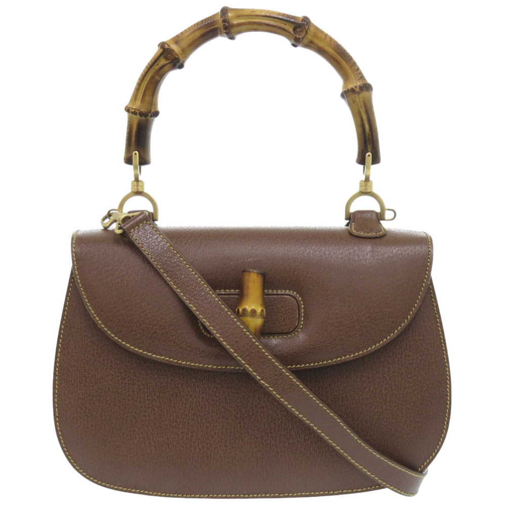 Gucci 000 926 Bamboo Leather Brown Handbag