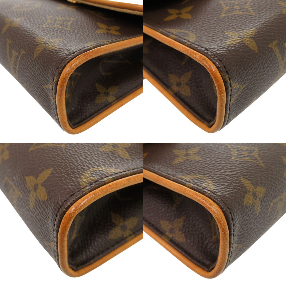 Louis Vuitton Waist M51855 Pochette Florentine Monogram Canvas Brown Clutch Bag 7B1123Ab5K14