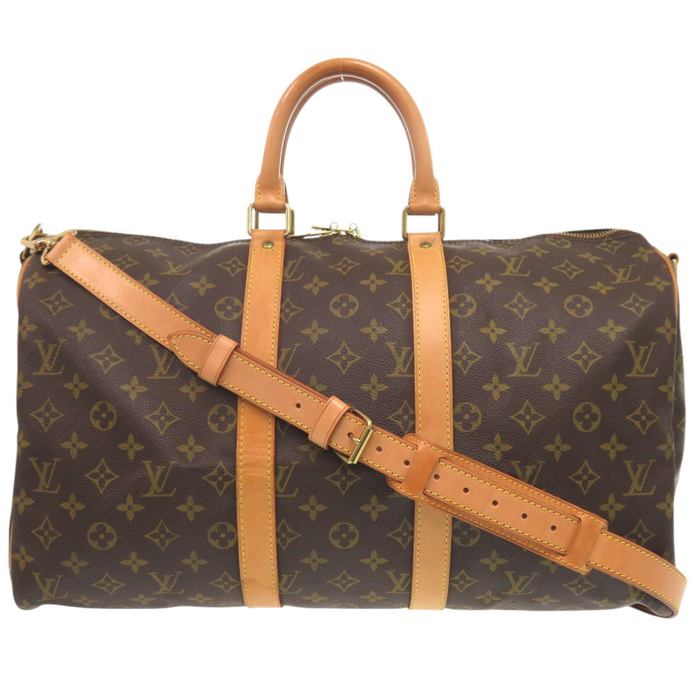 Louis Vuitton Boston Duffel M41418 Keepall bandouliere45 Monogram Canvas Brown Travel Bag 2